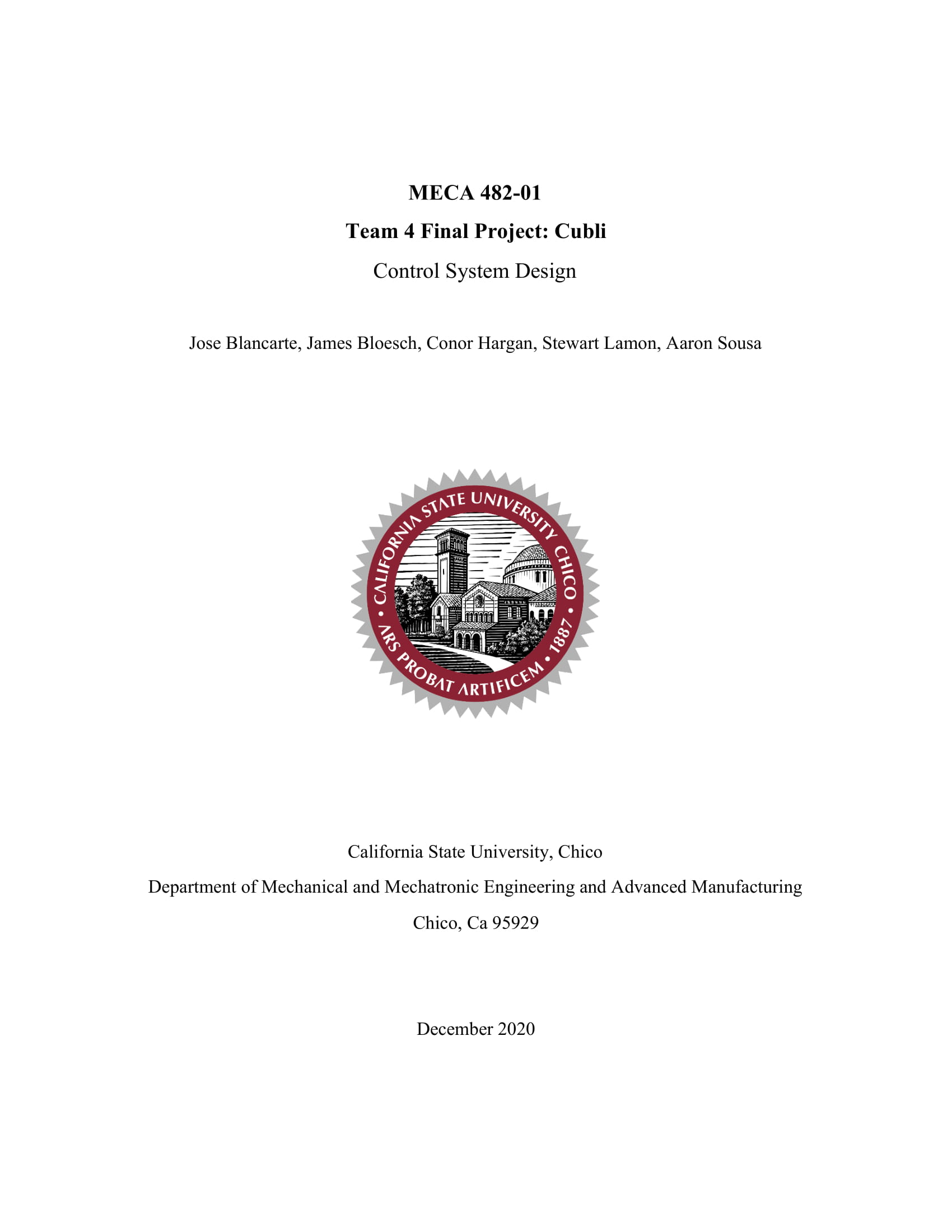 Page 1 of the report